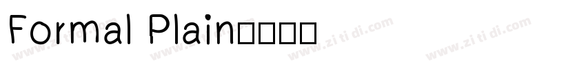 Formal Plain字体转换